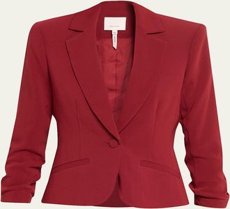 Cinq à Sept Khloe Petite Cropped 3/4-Sleeve Blazer