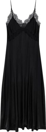 Anine Bing Magnolia Dress - Dames - Nachtjurken - Zwart - S - Denim - Nachtkleding