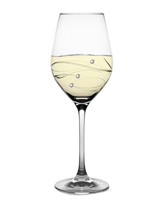 Barski European Handmade Crystalline Swarovski White Wine Glasses Set Of 4