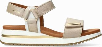 Mephisto Womens Jeanie Wedge Heel Sandals In Beige Ceylan