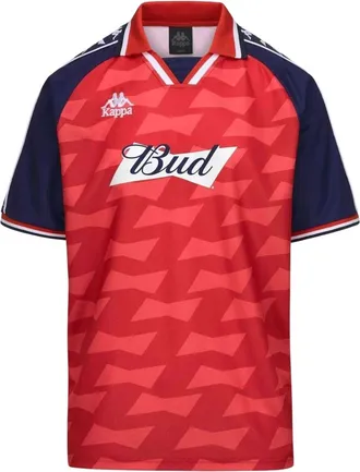 Kappa Tops, Heren, Rood, XL, Mikail Retro Shirt