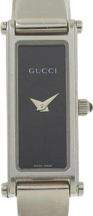Gucci Pre-owned Watches, female, Black, Size: ONE SIZE Pre-owned Stainless Steel Quartz 1500L