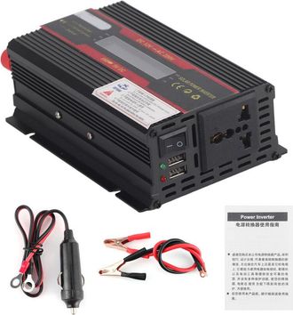 OEM Inversor De Corriente Para Coche De 12 V Cc A 220 V Ca, Potencia M&aacute;xima De 3000 W, Pantalla Lcd, Convertidor De Onda Sinusoidal Modificada