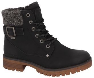 Tom Tailor Winterboots TOM TAILOR, Damen, Gr. 38, schwarz, Lederimitat, Textil, Schuhe Winterboots, Workerboots, Hiking Boot mit Blockabsatz