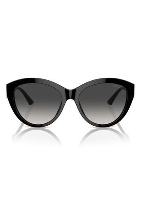 Jimmy Choo London 55mm Gradient Phantos Sunglasses in Black /Gradient Grey at Nordstrom