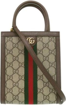 Gucci Pre-owned Handbags, female, Beige, Size: ONE SIZE Pre-owned Canvas gucci-bags