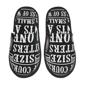 Generic Mens Slipper Wine Funny Print Breathable Womens Slippers Fluffy Plush Womens Slippers Indoor Family L
