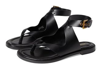 Michael Kors Irene Flat Thong Sandals Womens Sandals Black : 6.5 M