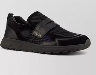 Prada leather slip-on sneakers
