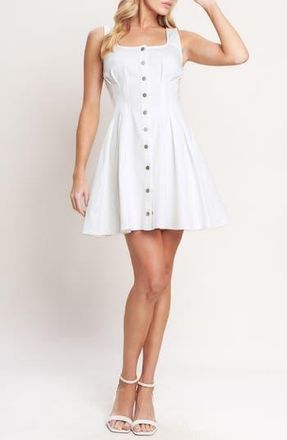 Flying Tomato Denim Minidress in White Denim at Nordstrom Rack, Size Medium
