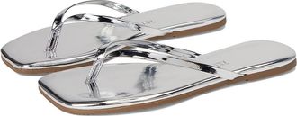 Tkees Square Toe Lily Mirror Womens Shoes Chrome : 10 B - Medium, Leather/Rubber