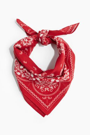 H&M Gemustertes Baumwolltuch - Rot/Paisleymuster