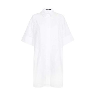 Karl Lagerfeld Kleedjes, Dames, Wit, M, Katoen, Katoenen jurk