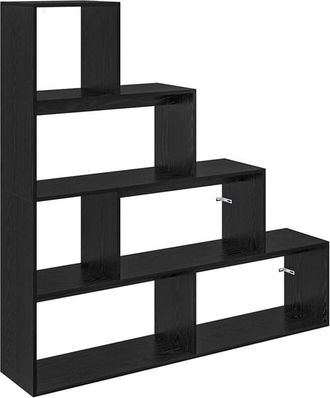 vidaXL Librer&iacute;a Separadora De Ambientes Roble Negro Vidaxl