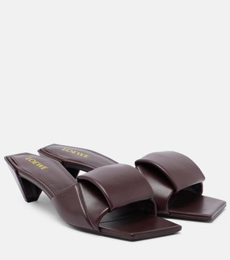 Loewe Origami leather mules