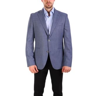 HUGO BOSS Heren, Jassen, Blauw, Maat: 2XL Wol