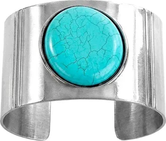 Liv Oliver 18K Plated 28.70 Ct. Tw. Turquoise Bracelet