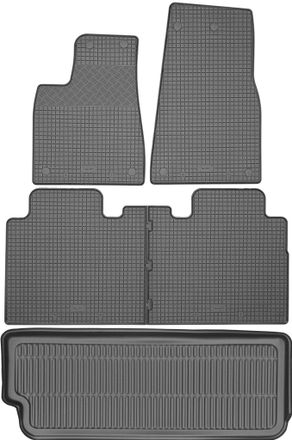 OEM Juego De Alfombrillas De Goma Para Coche Y Alfombrilla Para Maletero Del Tesla X Crossover De 2015