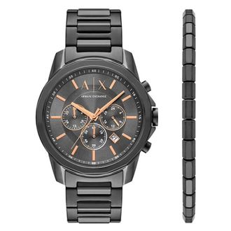 A|X Armani Exchange Chronograph Quartz Mens Watch and Bracelet Gift Set AX7170SET