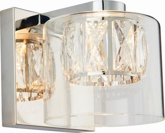 Endon Lighting Verina - 1 Luce Da Parete Cromata, Vetro, G9