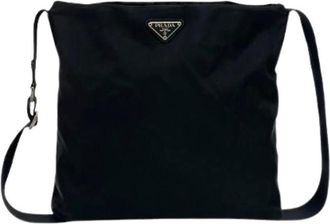 Prada Borsa a spalla Pre-owned in nylon e pelle - - Pre-owned - Donna - Nero - ONE SIZE