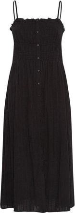 Moss Copenhagen Kleedjes, Dames, Zwart, L, Katoen, Briona Strap Dress