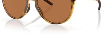Oakley Womens Sielo Round Frame Sunglasses In Polished Brown Tortoise - Prizm Bronze - Polarized