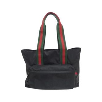 Gucci Pre-owned Tote Bags, female, Black, Size: ONE SIZE Pre-owned Nylon Tote Bag