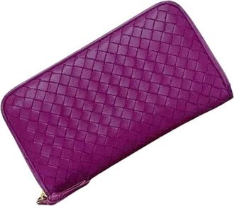 Bottega Veneta Pre-owned Wallets, female, Purple, Size: ONE SIZE Pre-owned Leather Wallet