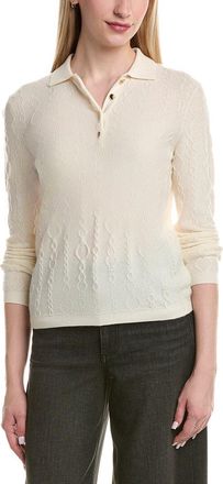 Bruno Magli Modern Cable Wool & Cashmere-Blend Polo Sweater