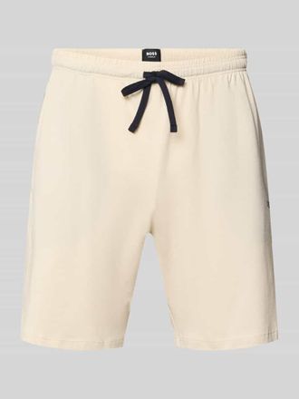 HUGO BOSS Regular Fit Sweatshorts aus Baumwoll-Mix Modell MIX&MATCH in Offwhite, Gr&ouml;&szlig;e XXL