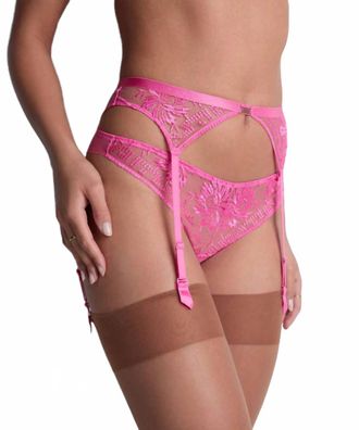 Aubade Rules Of Attraction Garter Belt In Exciting Pink