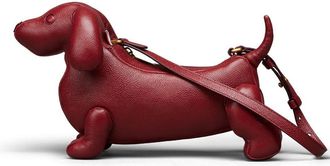 Thom Browne Hector shoulder bag - women - Grained Leather/Polyester - OS - Red
