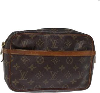 Louis Vuitton Pre-owned Canvas clutches - Dames - Vintage Clutch - Bruin - ONE Size - Leer - Vintage