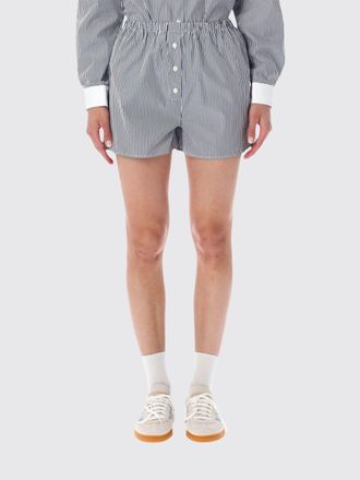 Sporty & Rich Striped Cotton Boxer Shorts with Elasticated Waist