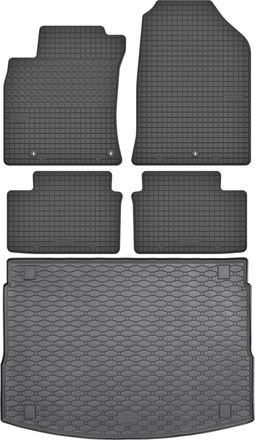 OEM Hyundai I30 Iii Hatchback De 2017 (juego) - Alfombrillas De Goma Para Coche + Alfombrilla Para Maletero