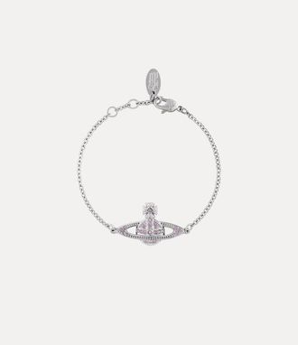 Vivienne Westwood Mini Bas Relief Chain Bracelet Platinum-violet-crystal Platinum-violet-crystal Women