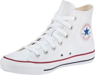 Converse Sneaker CONVERSE Chuck Taylor All Star Basic Leather Hi, Damen, Gr. 36,5, weiss (wei&szlig;), Leder, Schuhe Sneaker