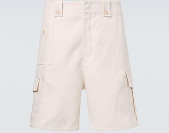 Brunello Cucinelli Shorts cargo de algod&oacute;n y lino
