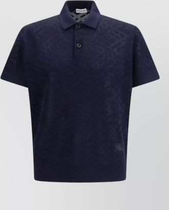 Burberry check wool polo shirt