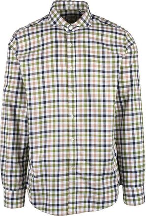Himon's White Striped Cotton Shirt
