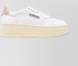 Autry elevated leather platform sneakers