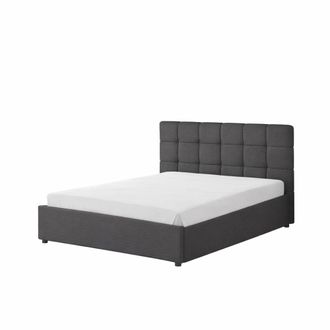 Concept Usine Cama con canap&eacute; abatible 160x200cm de terciopelo gris oscuro