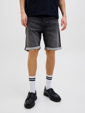 Jack & Jones Shorts JACK & JONES JJIRICK JJICON I.K. SHORTS GE 062 SN, Herren, Gr. XXL, N-Gr, schwarz (schwarz denim), Web, Obermaterial: 76% Baumwolle, 22% Polyes