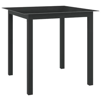 Berkfield Home 5 Piece Garden Dining Set Aluminium Anthracite in Black