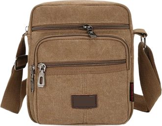 Generic Compatible For Mens Multifunctional Shoulder Bag Crossbody Bags(Coffee)