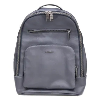 Coach Navy Leather Backpack (Pre-Owned)