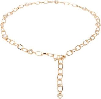 Kate Spade New York Faux Pearl & Heart Chain Belt in Polished Gold at Nordstrom, Size Large/x-Large