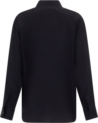 Etro Womens Long Sleeve Graphic Shirt Black Silk