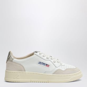 Autry Sneakers Medalist Low in pelle e suede bianca/oro
